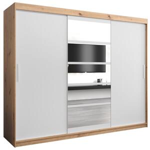 Szafa przesuwna garderoba Roma 1 250 wys. 200 cm artisan + biaÅy