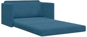 Sofa bed niebieski 124 x 204 x 61 cm aksamit