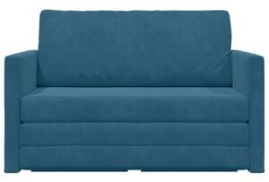 Sofa bed niebieski 124 x 204 x 61 cm aksamit