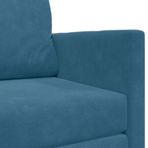 Sofa bed niebieski 124 x 204 x 61 cm aksamit