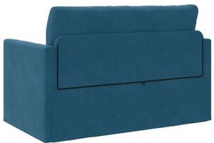 Sofa bed niebieski 124 x 204 x 61 cm aksamit