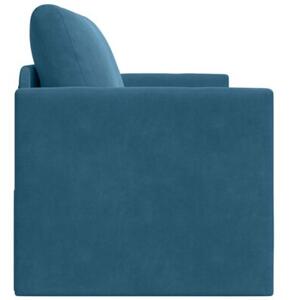 Sofa bed niebieski 124 x 204 x 61 cm aksamit
