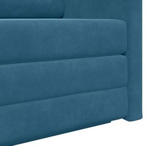 Sofa bed niebieski 124 x 204 x 61 cm aksamit