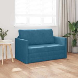 Sofa bed niebieski 124 x 204 x 61 cm aksamit