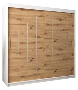 Szafa przesuwna garderoba York 200 wys. 200 cm biaÅy + artisan