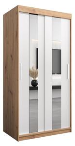 Szafa przesuwna garderoba Pole 100 wys. 200 cm artisan + biaÅy