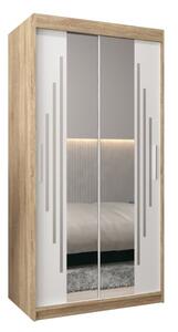 Szafa przesuwna garderoba York 1 100 wys. 200 cm sonoma + biaÅy