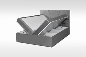 EMWOmeble Łóżko kontynentalne BOX SPRING, topper | 180x200 | Kolor do wyboru