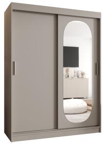 Szafa przesuwna z lustrem garderoba Royal 150 wys. 200 cm kaszmir