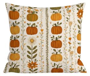 Flanelowa poszewka na poduszkę PUMPKIN LINES 45x45 cm, kolorowa