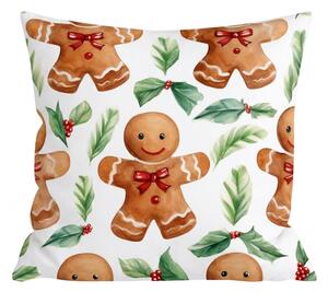 Flanelowa poszewka na poduszkę MERRY GINGER 45x45 cm, kolorowa