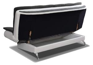 EMWOmeble Sofa rozkładana KAJA szary/biały | OUTLET