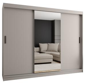 Szafa przesuwna z lustrem garderoba Rubino T1 250 wys. 200 cm kaszmir