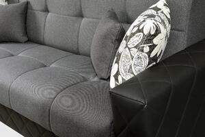 EMWOmeble Sofa rozkładana GAJA szary/czarny