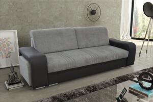 EMWOmeble Sofa z funkcją spania CUBA szary/czarny