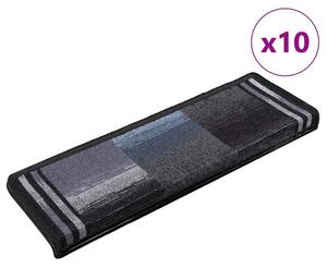 Samoprzylepne nakÅadki na schody 10 szt. 65x21x4cm czarno-szare