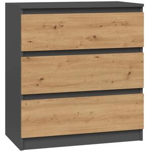 Komoda TOP E SHOP Malwa M3 Antracyt/DÄ b Artisan