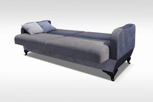 EMWOmeble Sofa na nóżkach LIWIA szary/czarne nogi