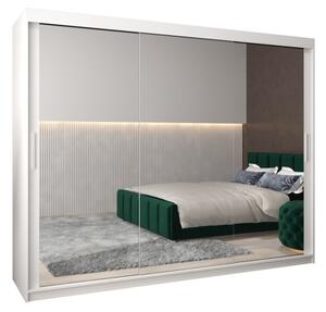 Szafa przesuwna garderoba Tokyo 3 250 wys. 200 cm biaÅy + biaÅy