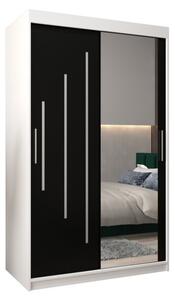 Szafa przesuwna garderoba York 2 120 wys. 200 cm biaÅy + czarny