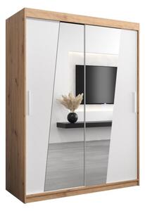 Szafa przesuwna garderoba Rhomb 150 wys. 200 cm artisan + biaÅy