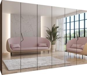 Szafa uchylna otwierana Sandi 3 300 (3x100) wys. 202 cm orzech warmia + u. kaszmir