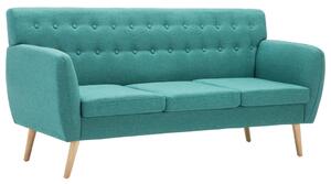 3-osobowa sofa tapicerowana tkaniną, 172x70x82 cm, zielona