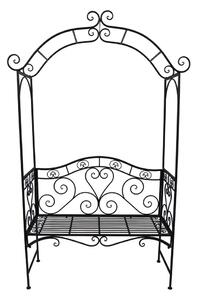 Czarna metalowa ławka ogrodowa Colima – Garden Pleasure