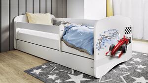 Łóżko dziecięce białe z szufladą 140x70 - Formuła
