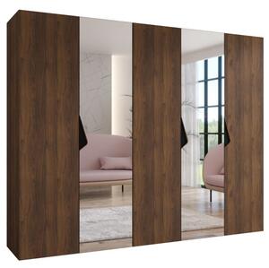 Szafa uchylna otwierana Sandi 2 250 wys. 202 cm orzech warmia + u. czarny