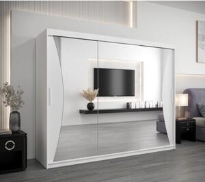 Szafa przesuwna garderoba Monaco 250 wys. 200 cm biaÅy + biaÅy