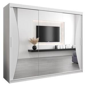 Szafa przesuwna garderoba Monaco 250 wys. 200 cm biaÅy + biaÅy