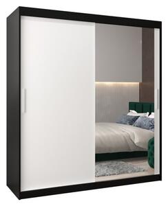 Szafa przesuwna garderoba Tokyo 2 180 wys. 200 cm czarny + czarny