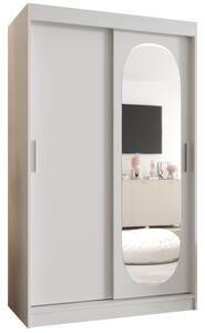 Szafa przesuwna z lustrem garderoba Royal 120 wys. 200 cm biaÅy