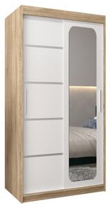 Szafa przesuwna garderoba Promo V2 100 wys. 200 cm sonoma + biaÅy