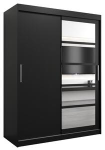 Szafa przesuwna garderoba Roma 1 150 wys. 200 cm czarny + czarny