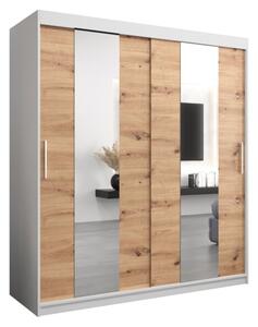 Szafa przesuwna garderoba Pole 180 wys. 200 cm biaÅy + artisan