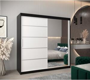Szafa przesuwna garderoba Verona 2 200 wys. 200 cm czarny + czarny