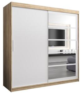 Szafa przesuwna garderoba Roma 1 200 wys. 200 cm sonoma + biaÅy