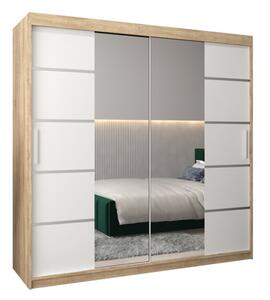 Szafa przesuwna garderoba Verona 4 200 wys. 200 cm sonoma + biaÅy