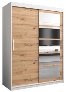Szafa przesuwna garderoba Roma 1 150 wys. 200 cm biaÅy + artisan