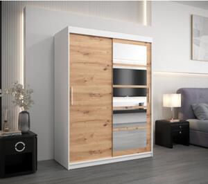 Szafa przesuwna garderoba Roma 1 150 wys. 200 cm biaÅy + artisan