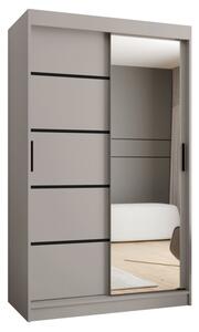 Szafa przesuwna z lustrem garderoba Rubino V2 120 wys. 200 cm kaszmir