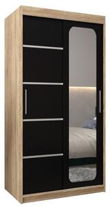 Szafa przesuwna garderoba Promo V2 100 wys. 200 cm sonoma + czarny