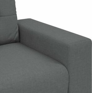 Sofa 3 szt. ciemnoszary tkanina lniana