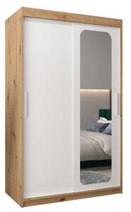 Szafa przesuwna garderoba Promo T2 120 wys. 200 cm artisan + biaÅy