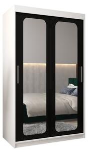Szafa przesuwna garderoba Promo T3 120 wys. 200 cm biaÅy + czarny