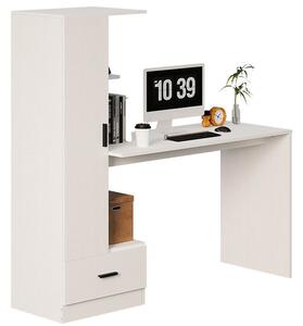 Biurko komputerowe z regaÅem do biura pokoju biaÅy nowoczesne loft 142 cm