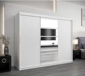 Szafa przesuwna garderoba Roma 1 250 wys. 200 cm biaÅy + biaÅy