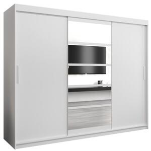 Szafa przesuwna garderoba Roma 1 250 wys. 200 cm biaÅy + biaÅy
